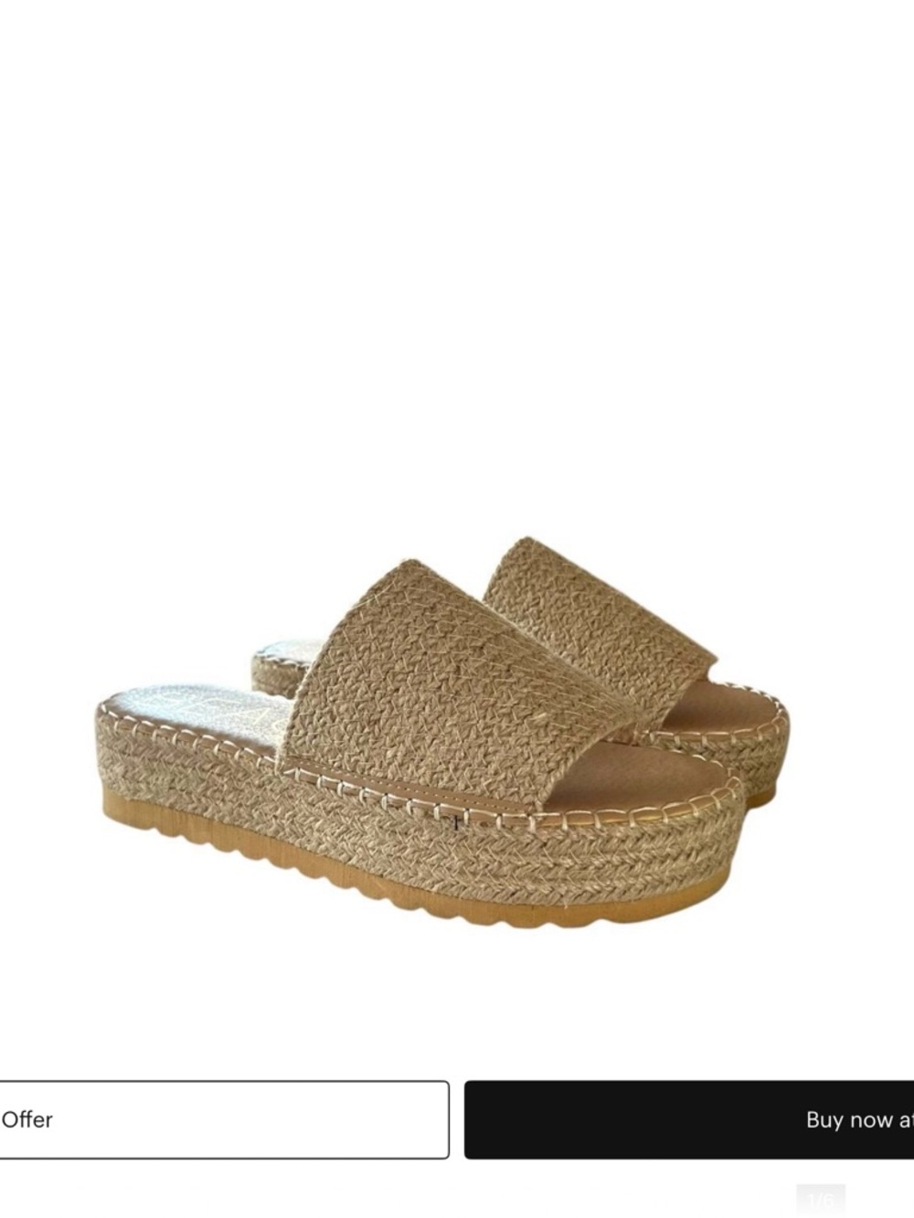 Bea Woven Beige Espadrille Slide - Casual Slip-On Comfort